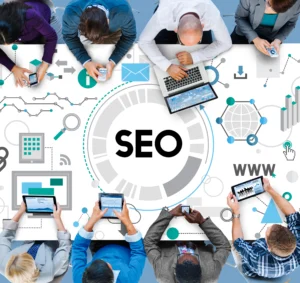 A group of SEO experts working together